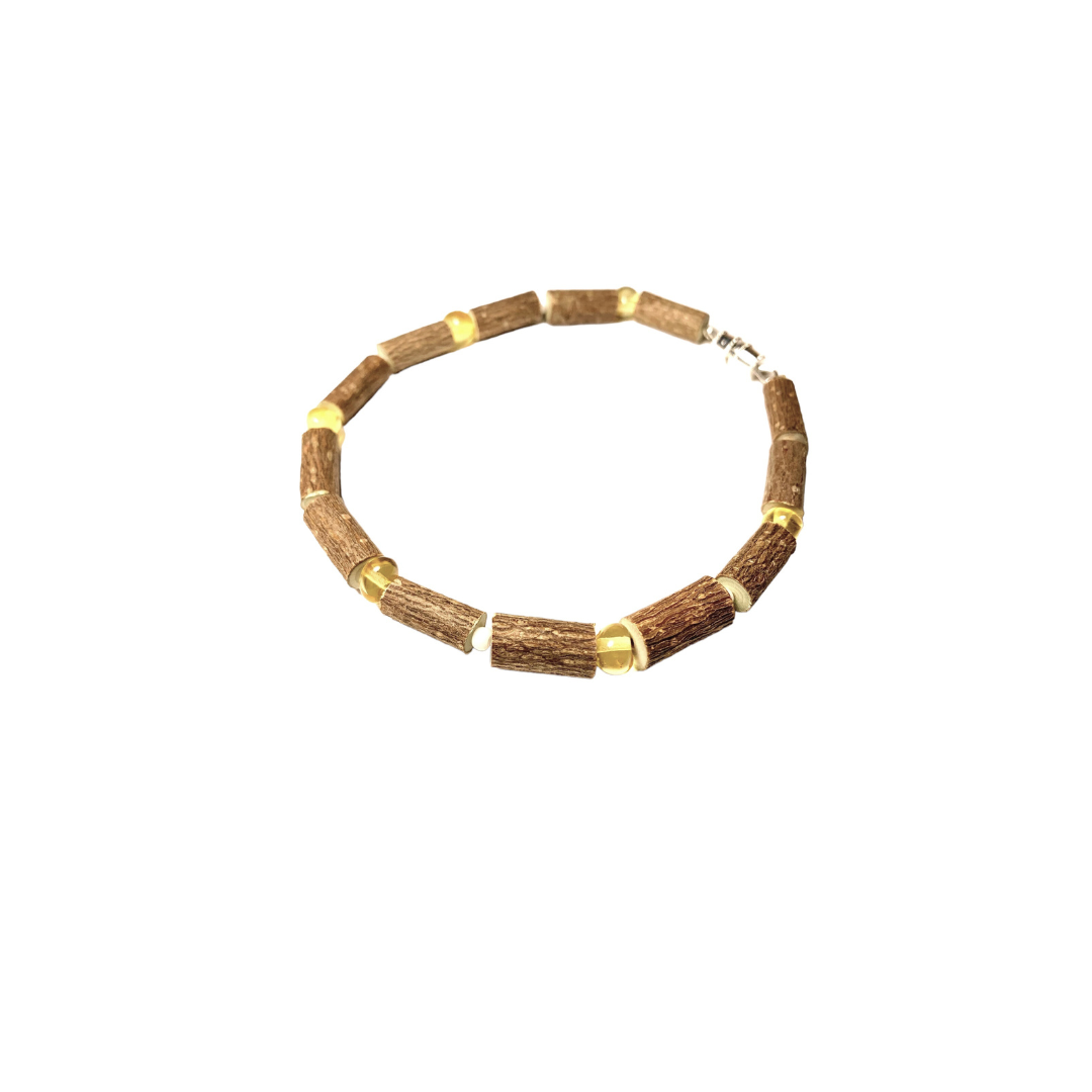 Hazelwood and Amber Necklace 